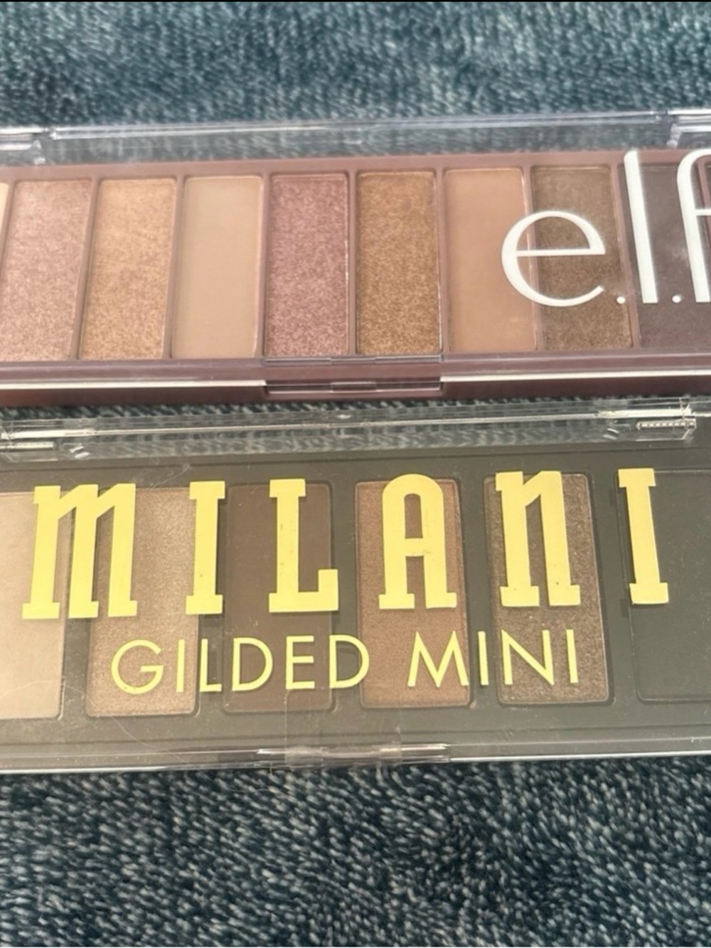 Milani Gilded Mini & e.l.f. Eyeshadow Palettes - Neutral Gold & Brown Shades